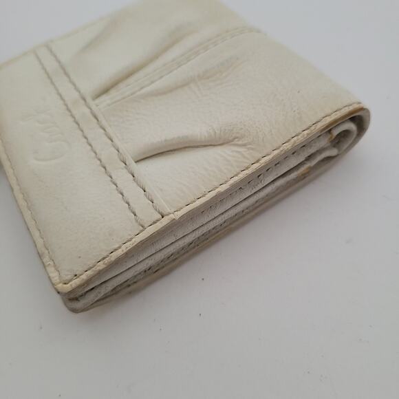 Coach Madison Wallet White Bifold 3x3 Mini Small Card Bill Holder Logo Compact - Picture 11 of 12